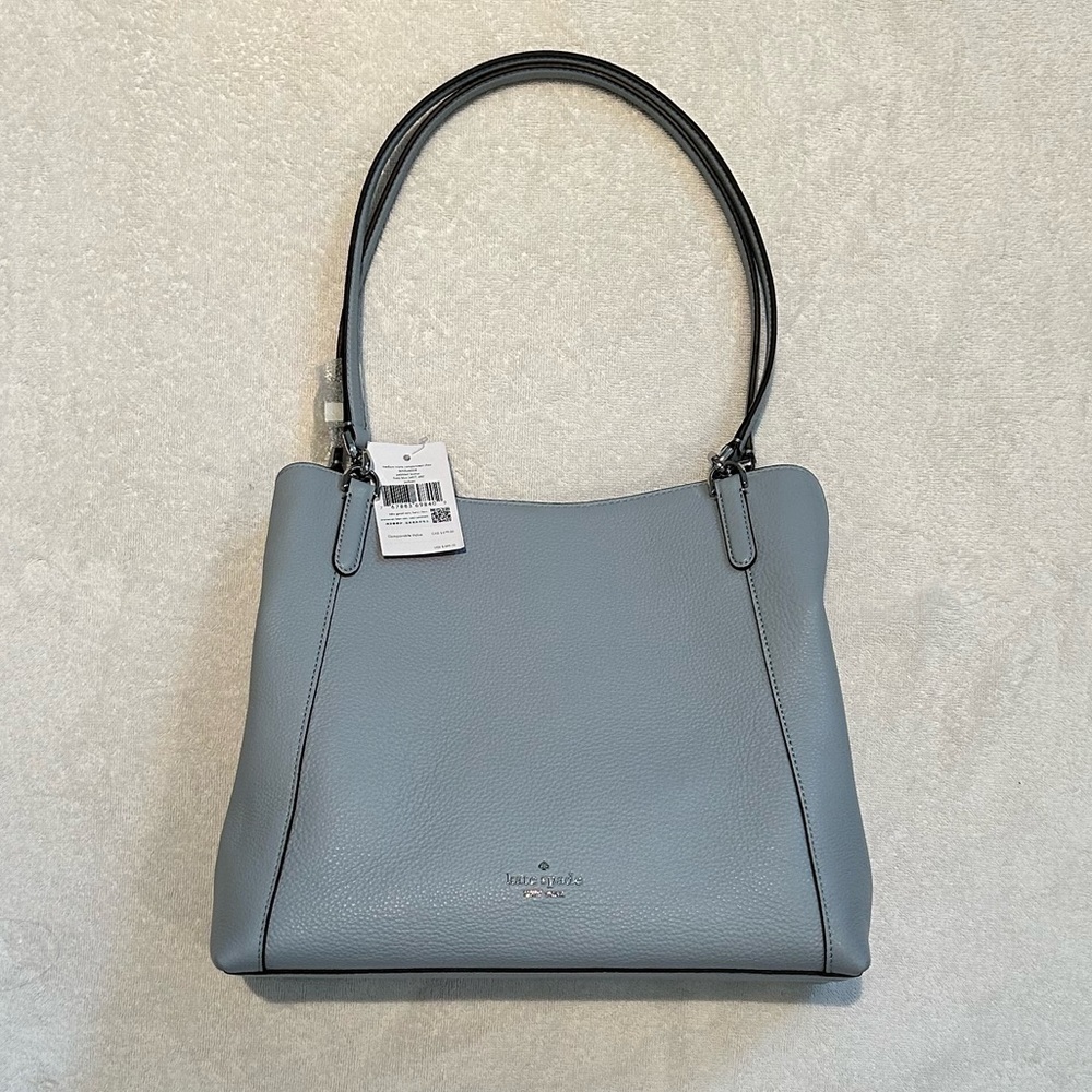 🎊 Host Pick 🎊 NWT KATE SPADE NY Jackson med. triple compartment leather blue bag - Picture 3 of 5